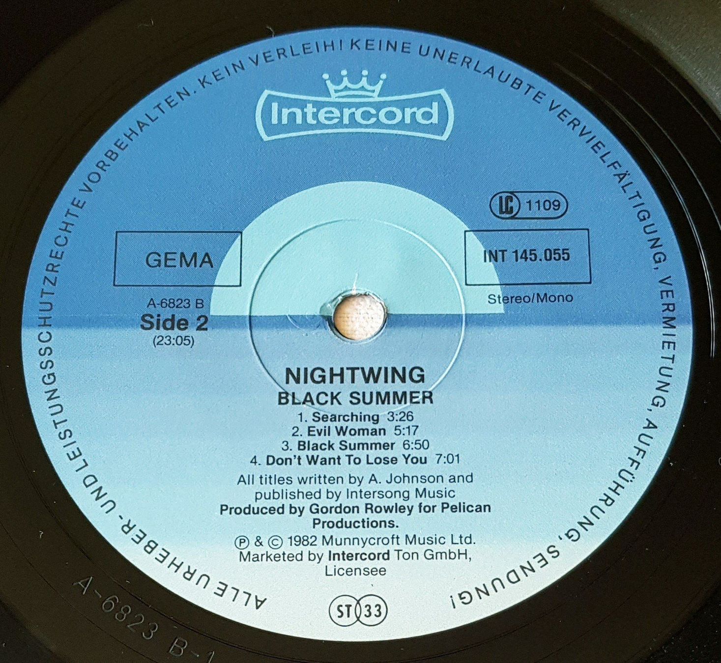 Dischi in vinile: Nightwing ‎– Black Summer - LP - 1982 - Intercord – Usato da Uster venduto da Zardodel 5