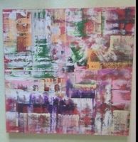 Gemälde " Farbige Spuren" handmade 100×100×4