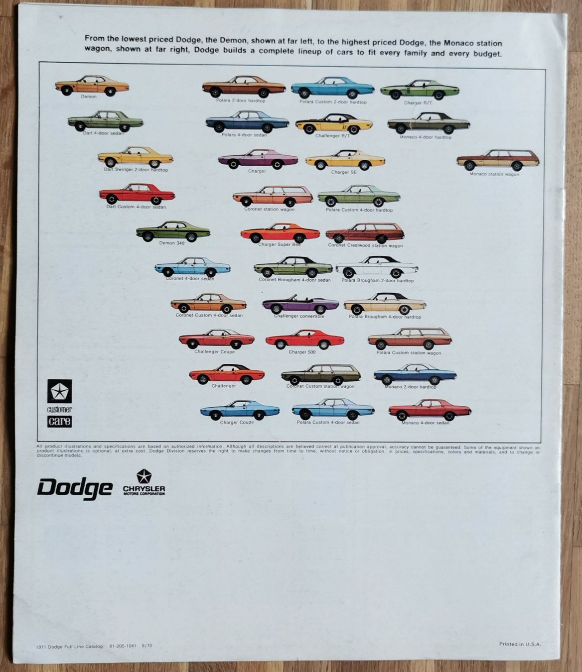 Dodge Documenti: Dodge 71 Mopar Chrysler – Nuovo (secondo la descrizione) da huenenberg venduto da Suizofelize 9