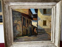 Albert Frey Orig. Gemälde, Agnuzzo Tessin Landschaft