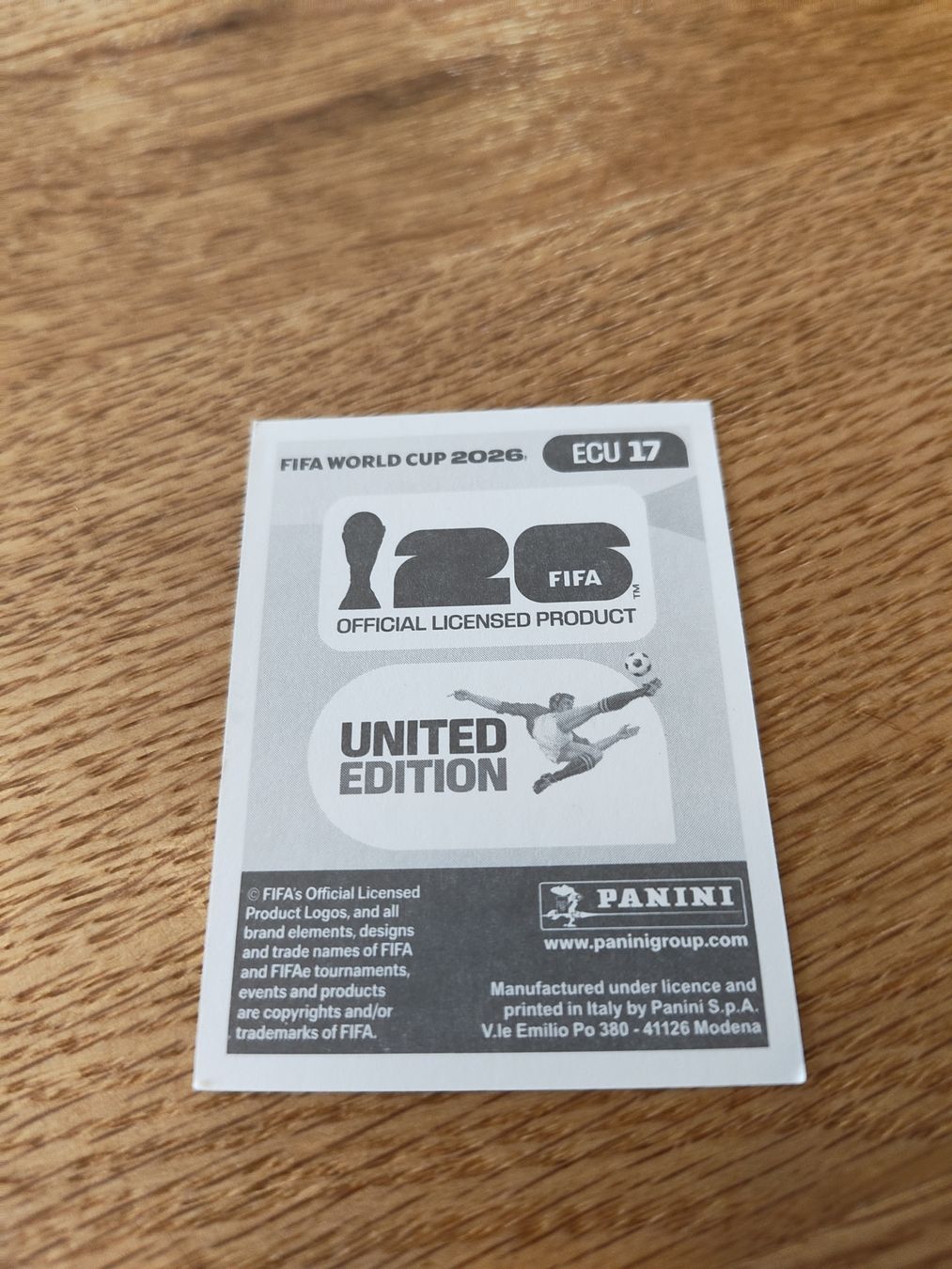 Panini Carte collezionabili: Panini Wm 2026 Ecu 17 – Nuovo (secondo la descrizione) da Lieli venduto da Maholo 1