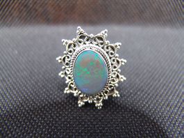 Opal Silberring ( Neu nicht gebraucht oder getragen )