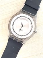 Coole Swatch Uhr, schwarzes Armband, Top!