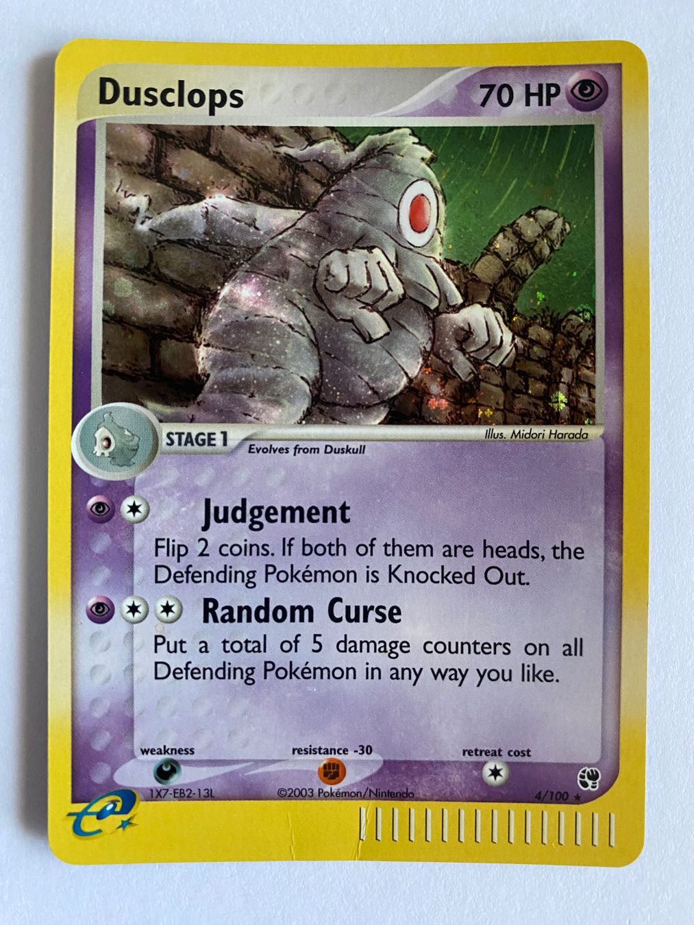 Pokémon Carte collezionabili: Dusclops 4/100 EX Sandstorm E Reader HOLO Rare Pokemon Card – Nuovo (secondo la descrizione) da Romanshorn venduto da jul_f68h