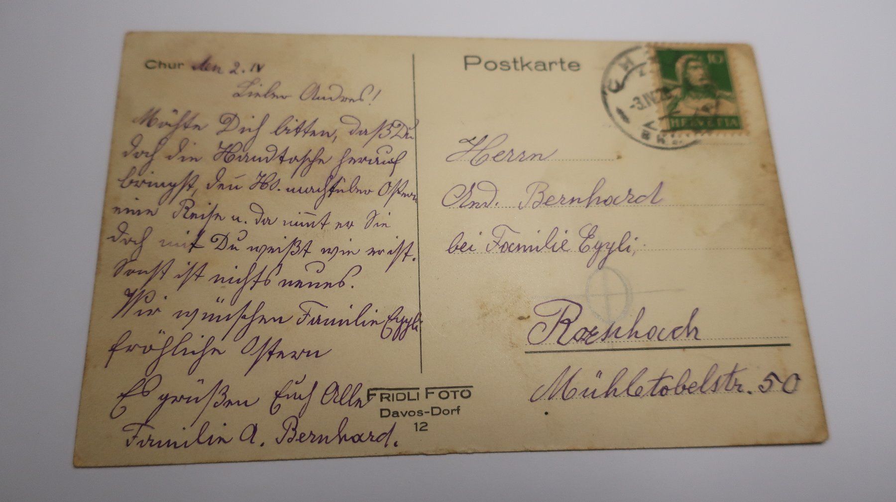 Cartoline postali: Chur 1928 – Usato da Cormoret venduto da Pascalll2001 4