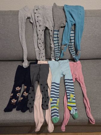 10x Baby Strumpfhosen (Grösse: 3x 62/68, 7x 74/80)