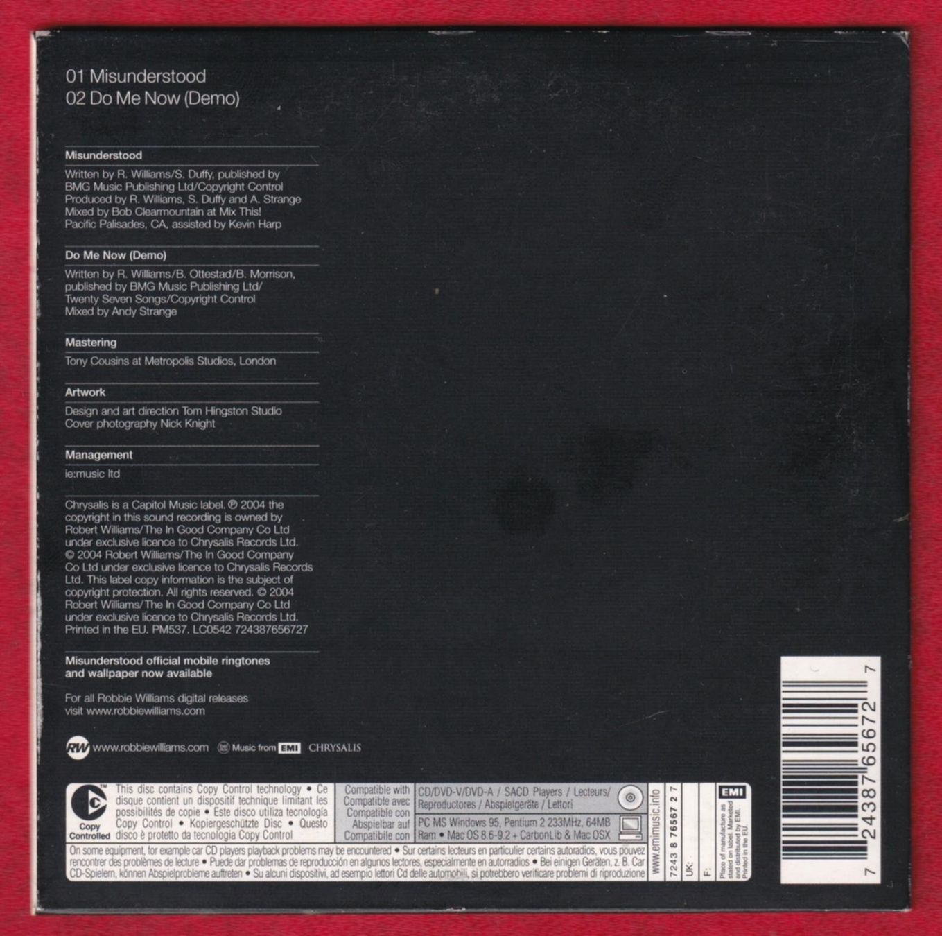CD: Robbie Williams - Misunderstood (CD-Single) – Usato da Zürich venduto da Pfluftl2000 1