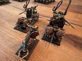 Warhammer Orks Wildschwein Streitwagen bemalt 3 Stück