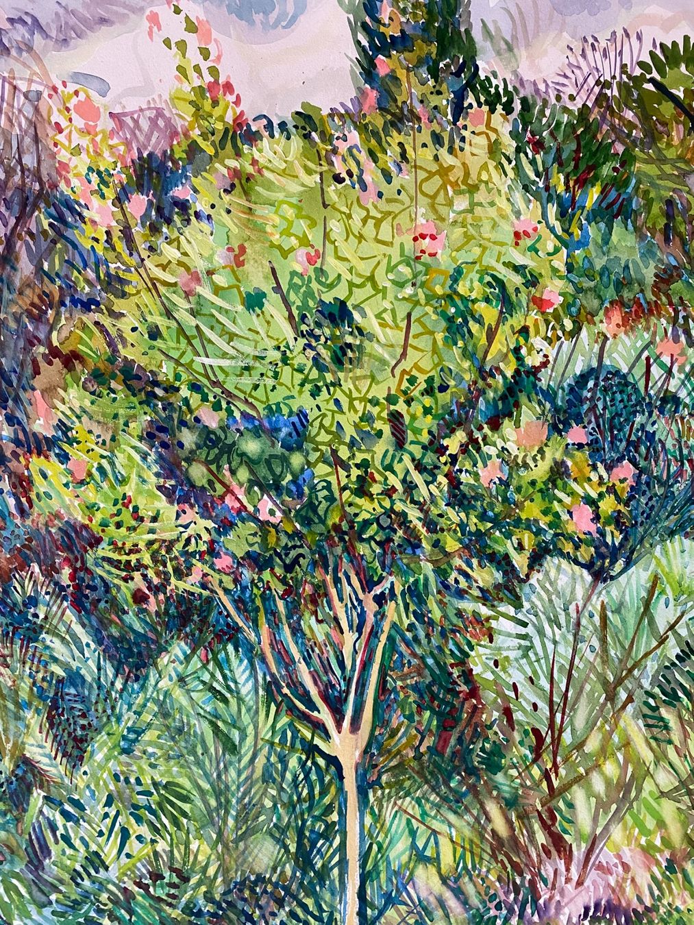 Dipinti: Max Brunner  - Hochformatiges Aquarell-Bild -  Original – Usato da Zürich venduto da jesulin05 2
