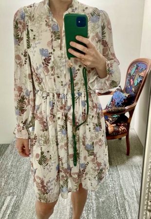 Cute Summer Dress Floral Print - Size 36