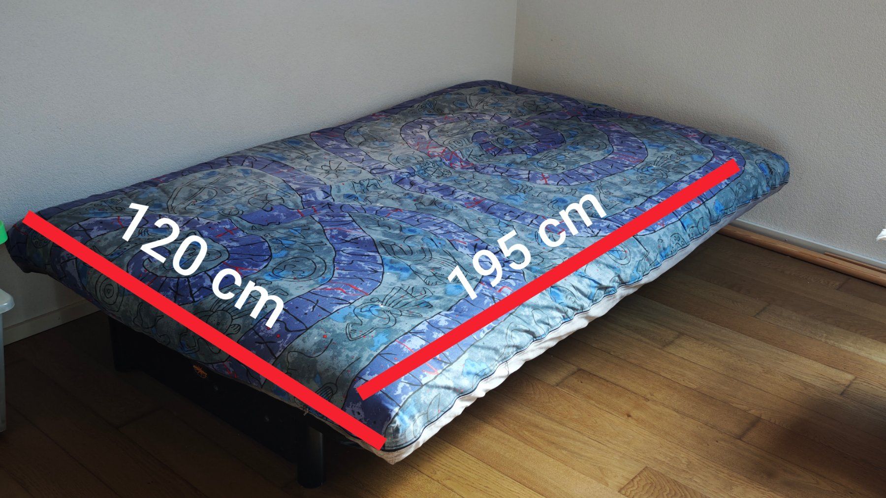 Divani: Bett Sofa 100x200cm blau – Usato da Läufelfingen venduto da begikal 1