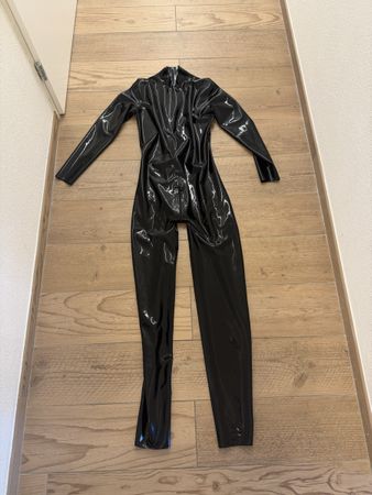 Latex Catsuit Herren Gr.L/XL Schwarz NEU Anzug Overall