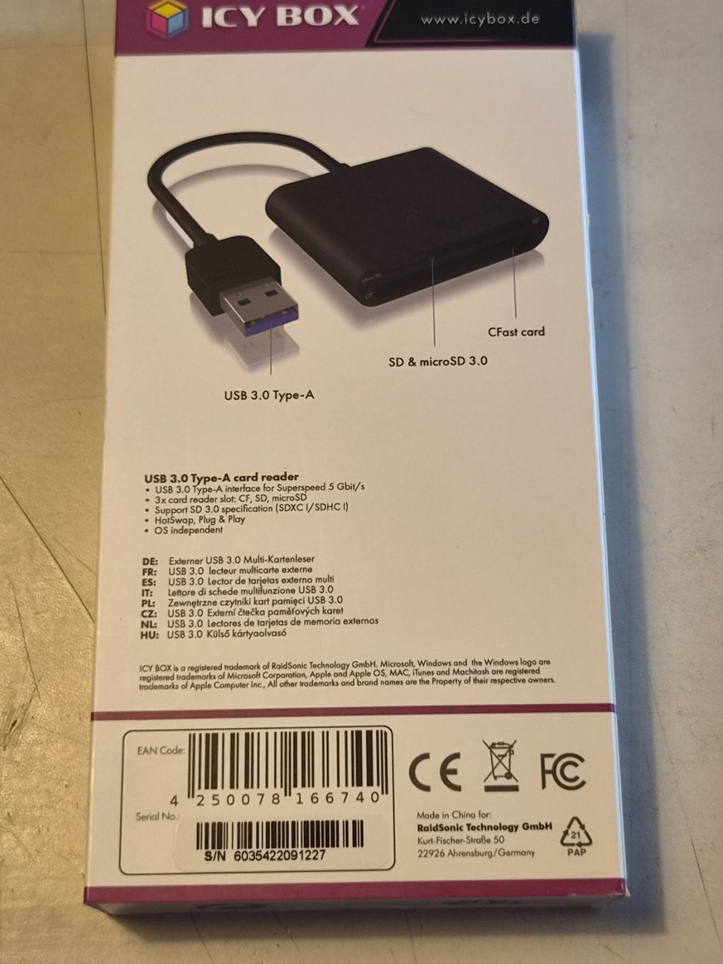 Lettori di schede: USB Adapter für Speicherkarten Typ: CF, SD und Micro SD – Usato da Pratteln venduto da Motodrom 4