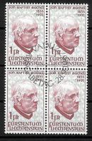 Liechtenstein Viererblock 419 Büchel ET 28.9.1967