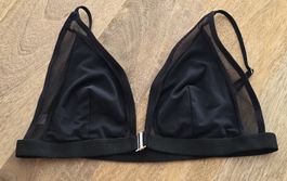 Damen Bügelloser BH Schwarz Grösse L Mesh neu