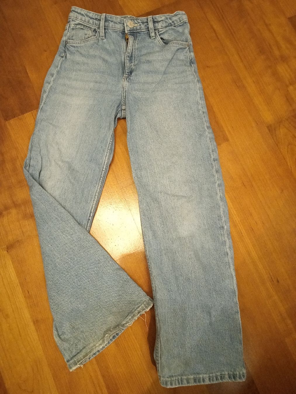 H&M Pantaloni: H&M Jeans, Wide Leg, Gr. 140, hellblau – Usato da Büren SO venduto da swelch