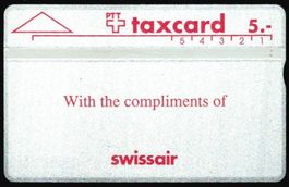 Taxcard 201L_12944 Swissair 2. Auflage