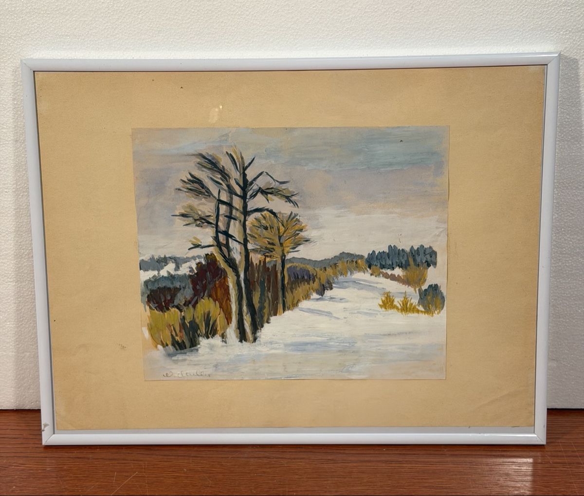Tableaux: Original Framed Winter Landscape Painting - Signed – D'occasion à Lausanne par artnouveau05