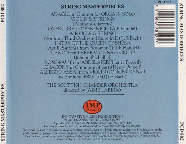 CD: Albinoni -violin & strings, Bach -air on G string, Bachelbel – Usato da Unterbäch venduto da niquz 1