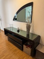 Sideboard und Wandspiegel schwarz glänzend guter Zustand