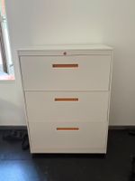 Büroschrank Metall 3 Schubladen weiss mit Schloss guter Z...