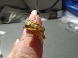 Ring Vogel, goldfarbig
