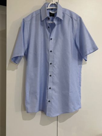 Kurzarmhemd hellblau von Venti Modern Fit Gr. 39 / M