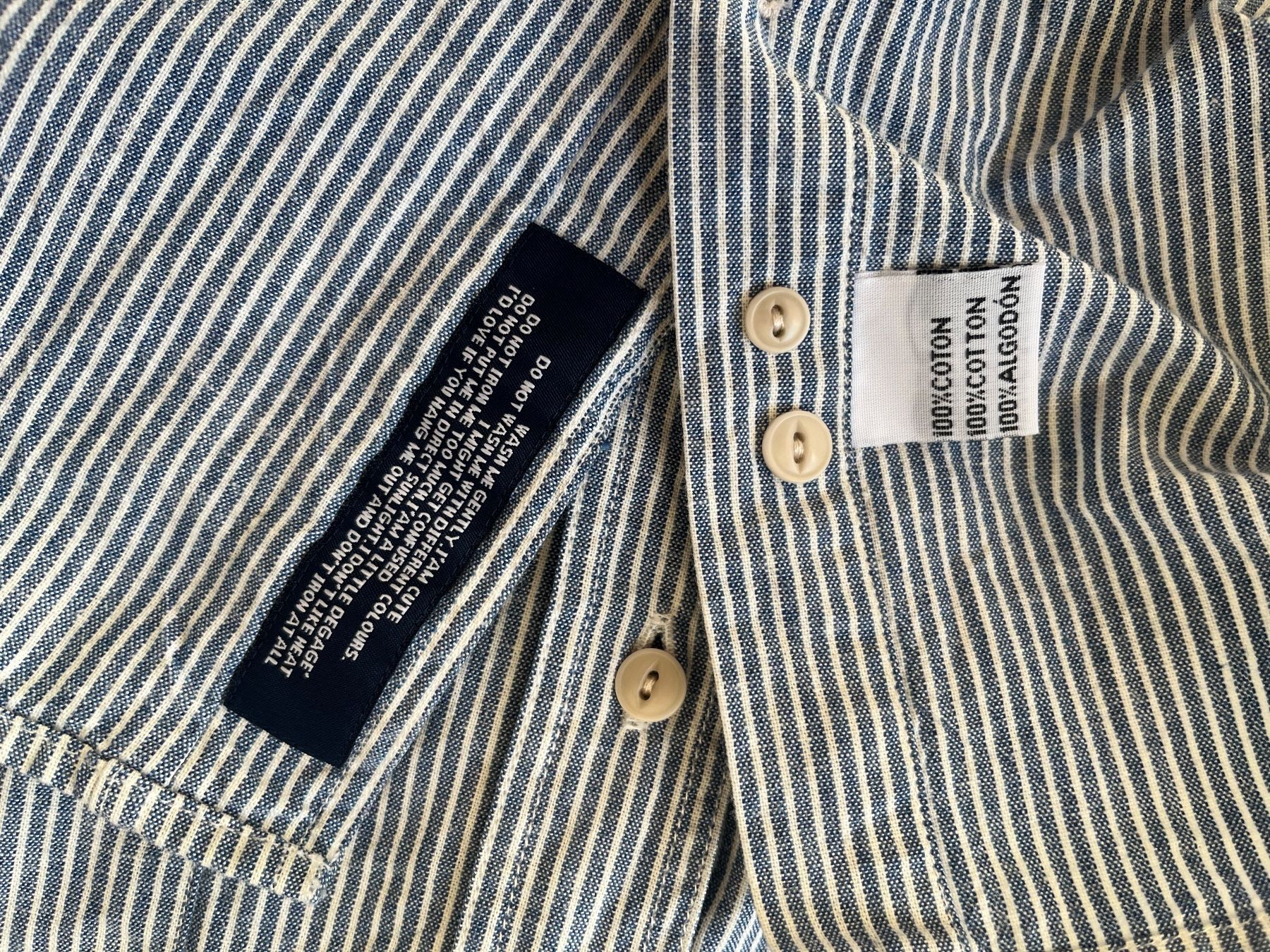 Chemises: Deperlu Cotton Shirt LS Blue/White Striped - XL – D'occasion à Wangen b. Olten par ricochet56 2