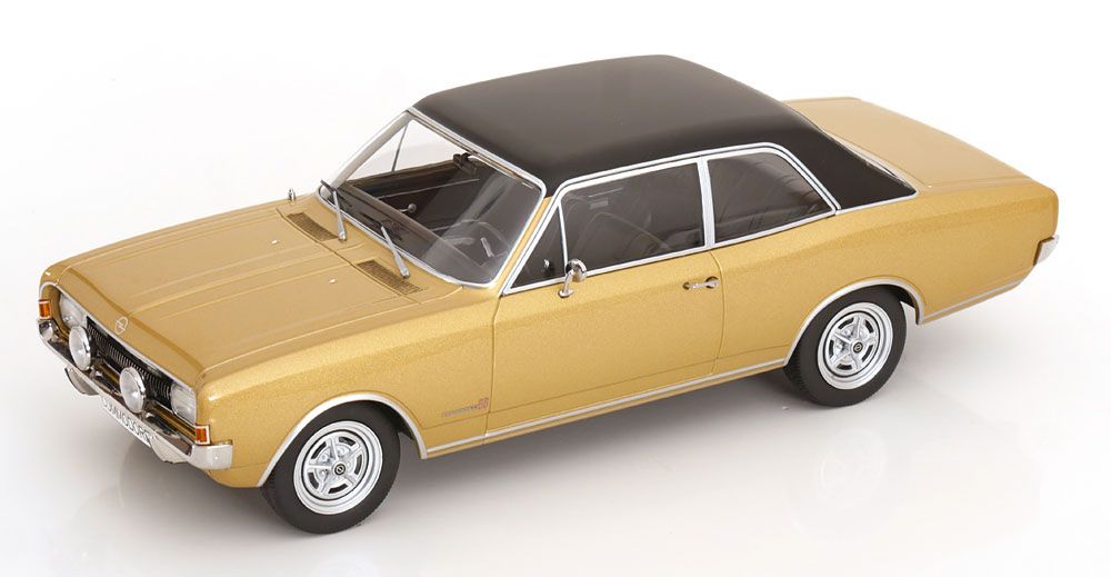 Opel Modellautos: OPEL COMMODORE A HELLGOLD/SCHWARZ 1:18 MCG – Neu und originalverpackt aus Suhr von Moebelsiralfred