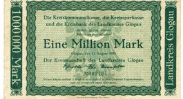 Glogau 1 Mil.Mark 11.08.1923 SS++-VZ