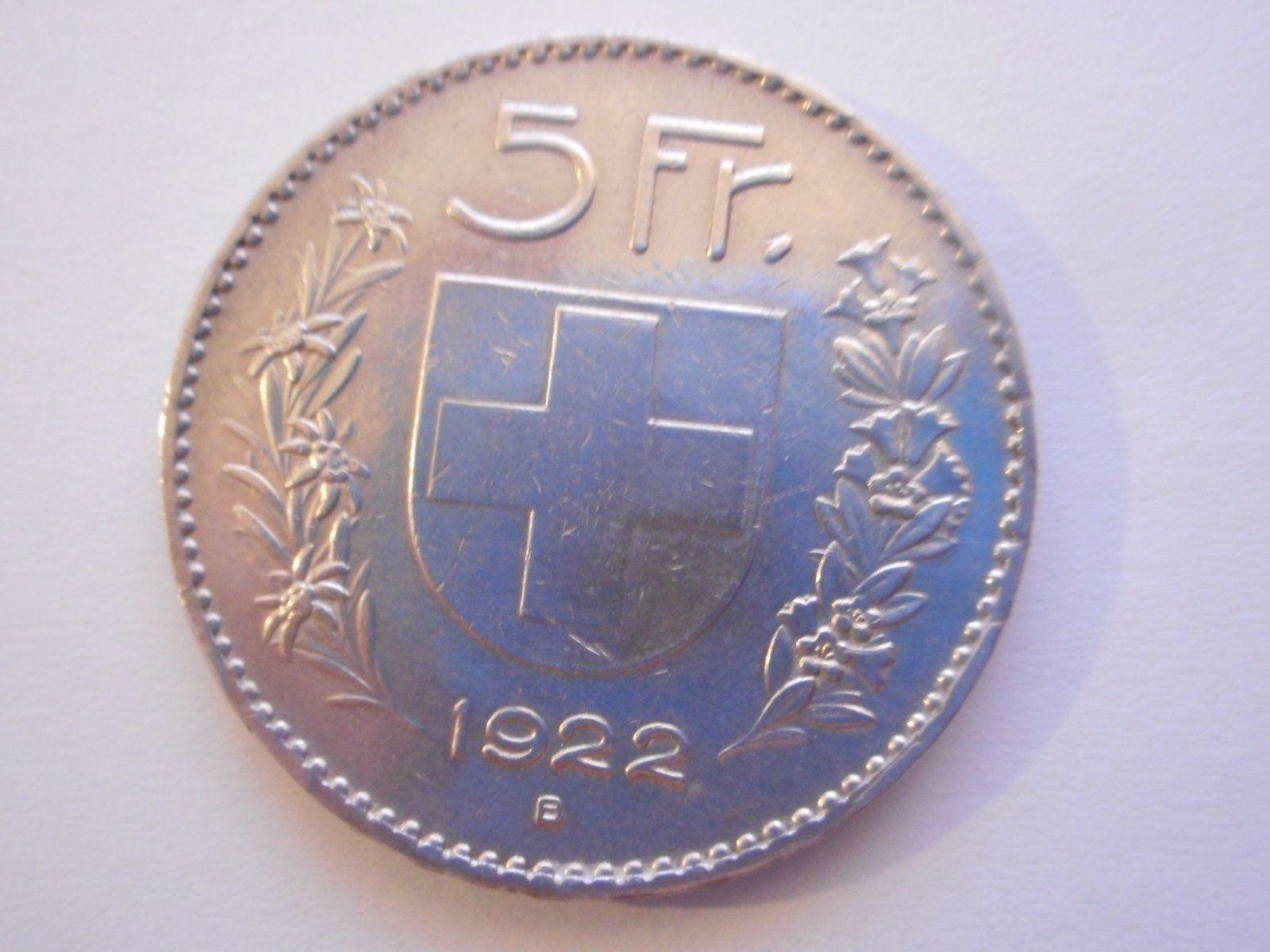 Tutti le monete: 5 Fr. 1922 silber  vorz – Usato da Kriegstetten venduto da pizlad2010 1