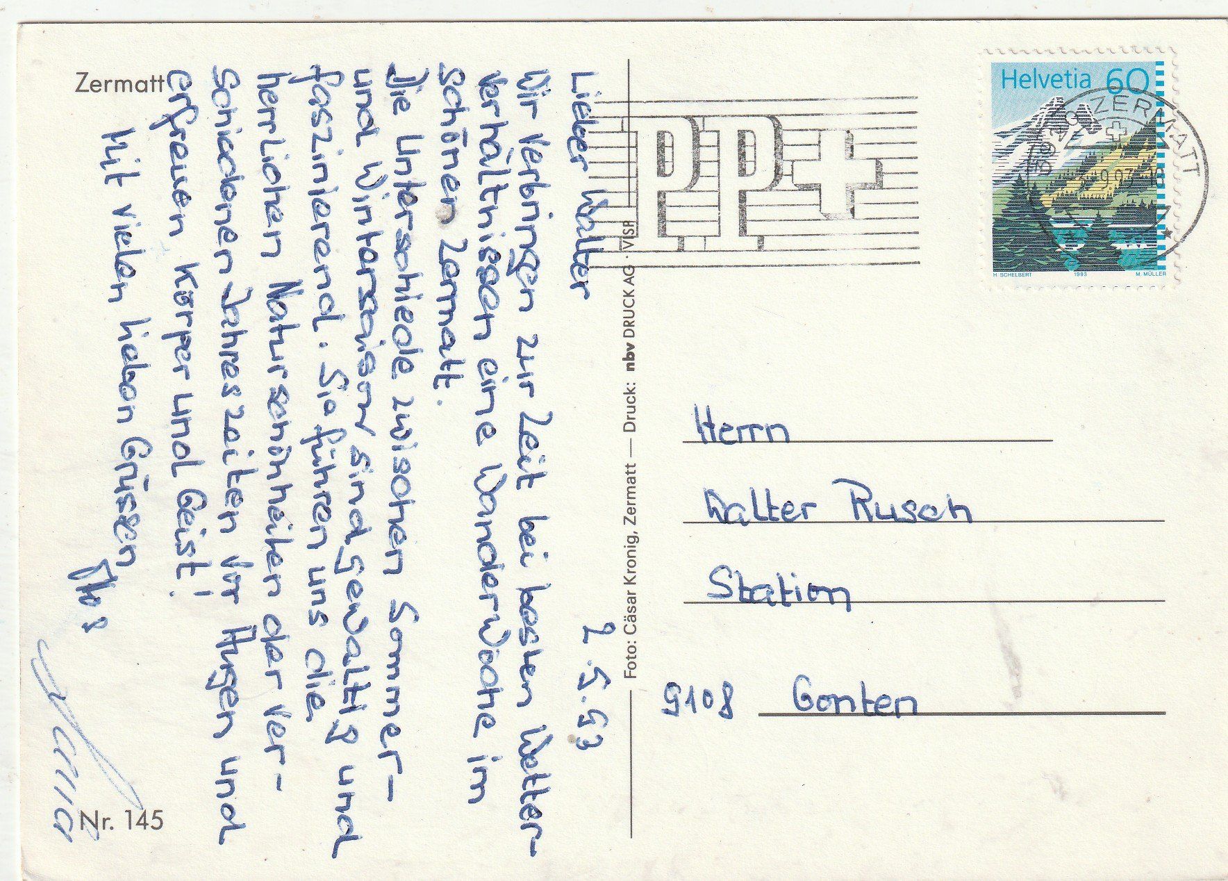 Cartes postales: Zermatt Matterhorn – D'occasion à Lumbrein par made02 1