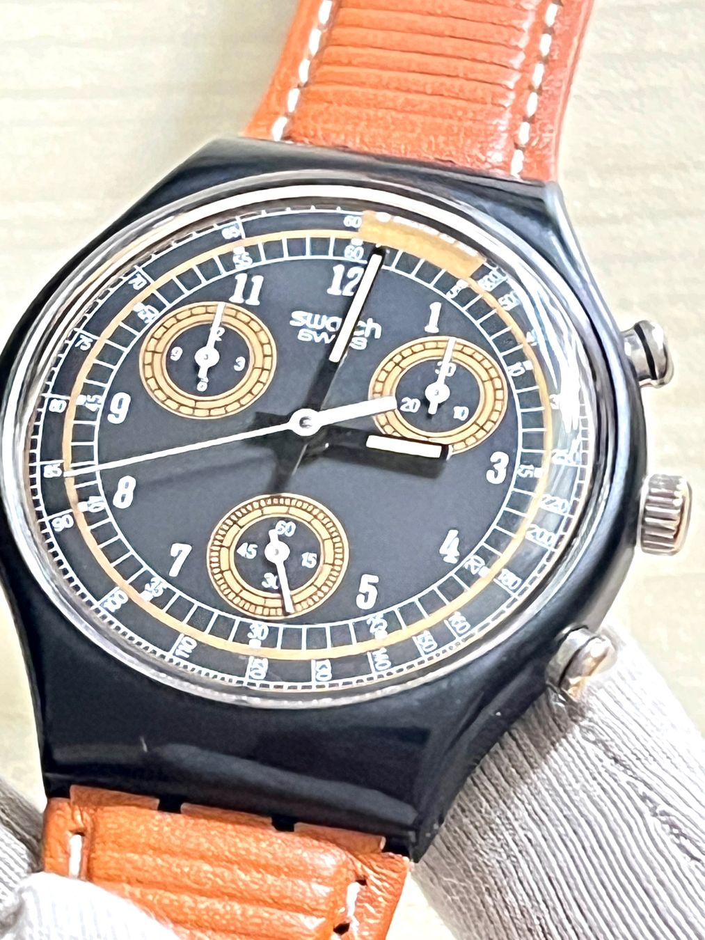Swatch Orologi: Swatch Chronograph Classic Brown – Usato da Grenchen venduto da chththl 6