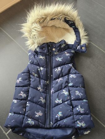 H&M Gilet, Gr. 98/104, Unicorn Print