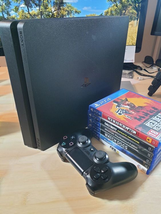 PS4 Slim 1TB mit Kontroller und 6 Spiele | Kaufen auf Ricardo
