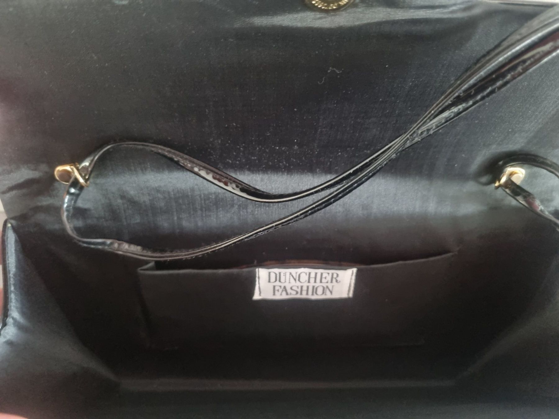 Borse: Duncher Clutch Tasche schwarzes Lackleder – Usato da Lenzburg venduto da freedomky 5