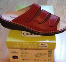 Finn Comfort Pantolette rot Grösse 42 Damen wenig getragen