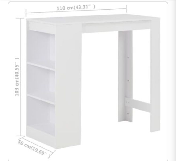 Set di tavolo e panche: Bartisch set mit Regal + 2 Barhocker – Nuovo (secondo la descrizione) da Seelisberg venduto da honza.toegel 2