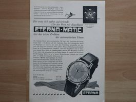 Orig. Werbung Eterna-Matic Uhren