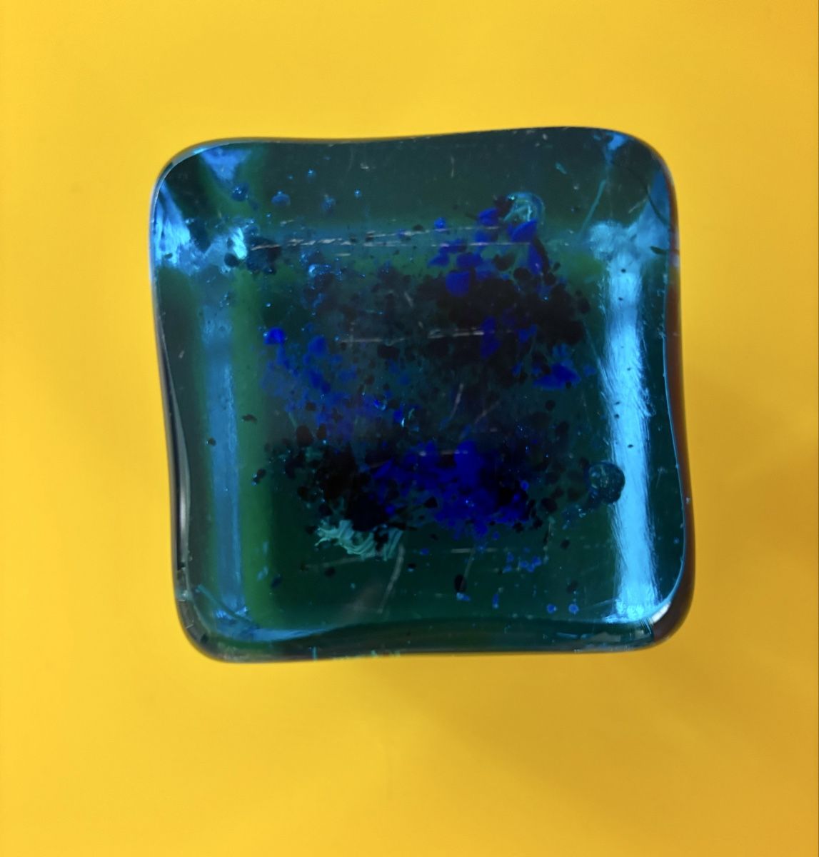 Murano Bicchieri: Murano Briefbeschwerer Würfel Aquarium – Usato da Mellingen venduto da villapepa 5
