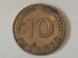 10 Pfennig del 1950 D