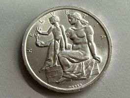 5 Fr. Silber Schweiz Verfassung 1948