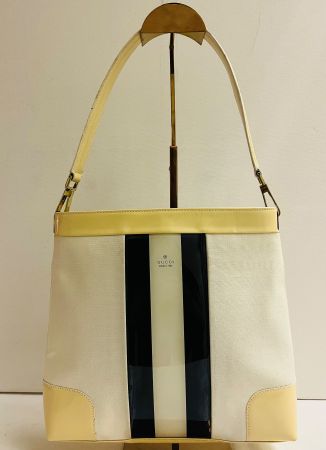 👜GUCCI - "Ophidia" - Shoulder Bag - Canvas/Leder - Beige👜