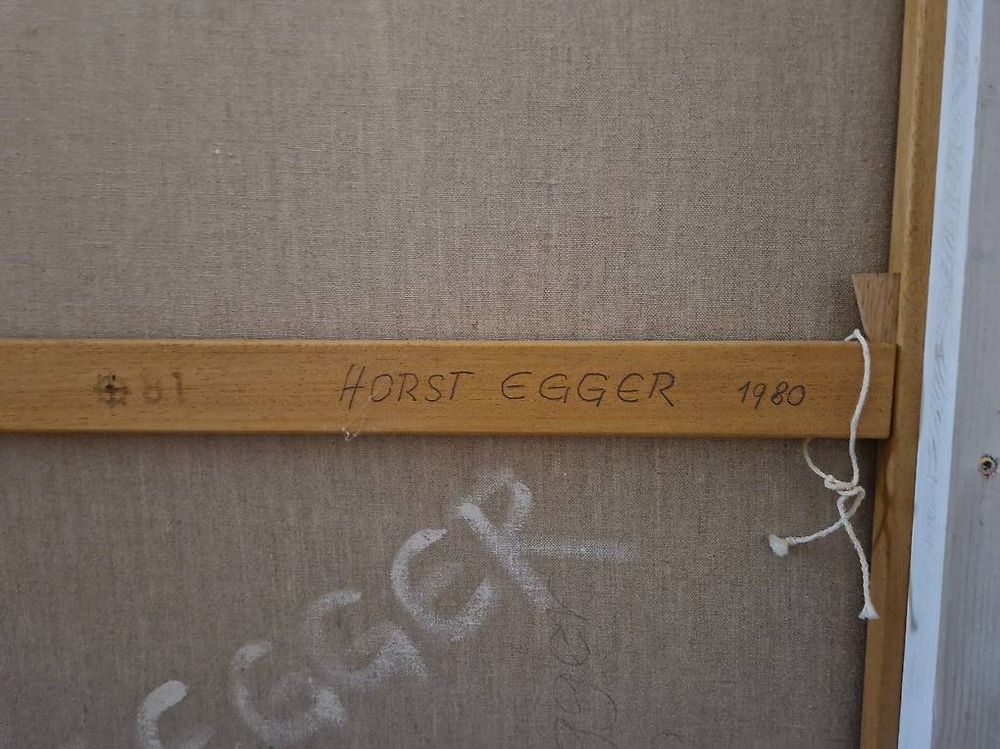 Dipinti: Grosses Gemälde v. Horst Egger  104cm x 80cm.  Auf Leinwand. – Usato da Wetzikon ZH venduto da Oldieslover 1