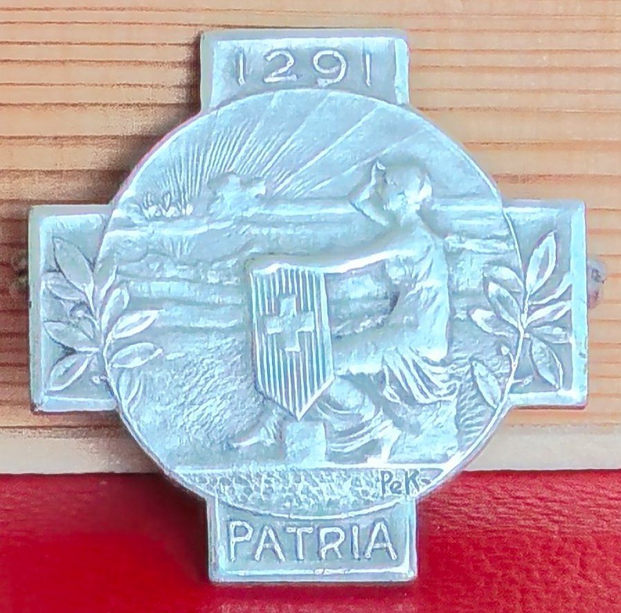 Medaillen: 1. August-Abzeichen von Paul Eugen Kirchebner, 1928 – Gebraucht aus Zürich von Tanteemma369