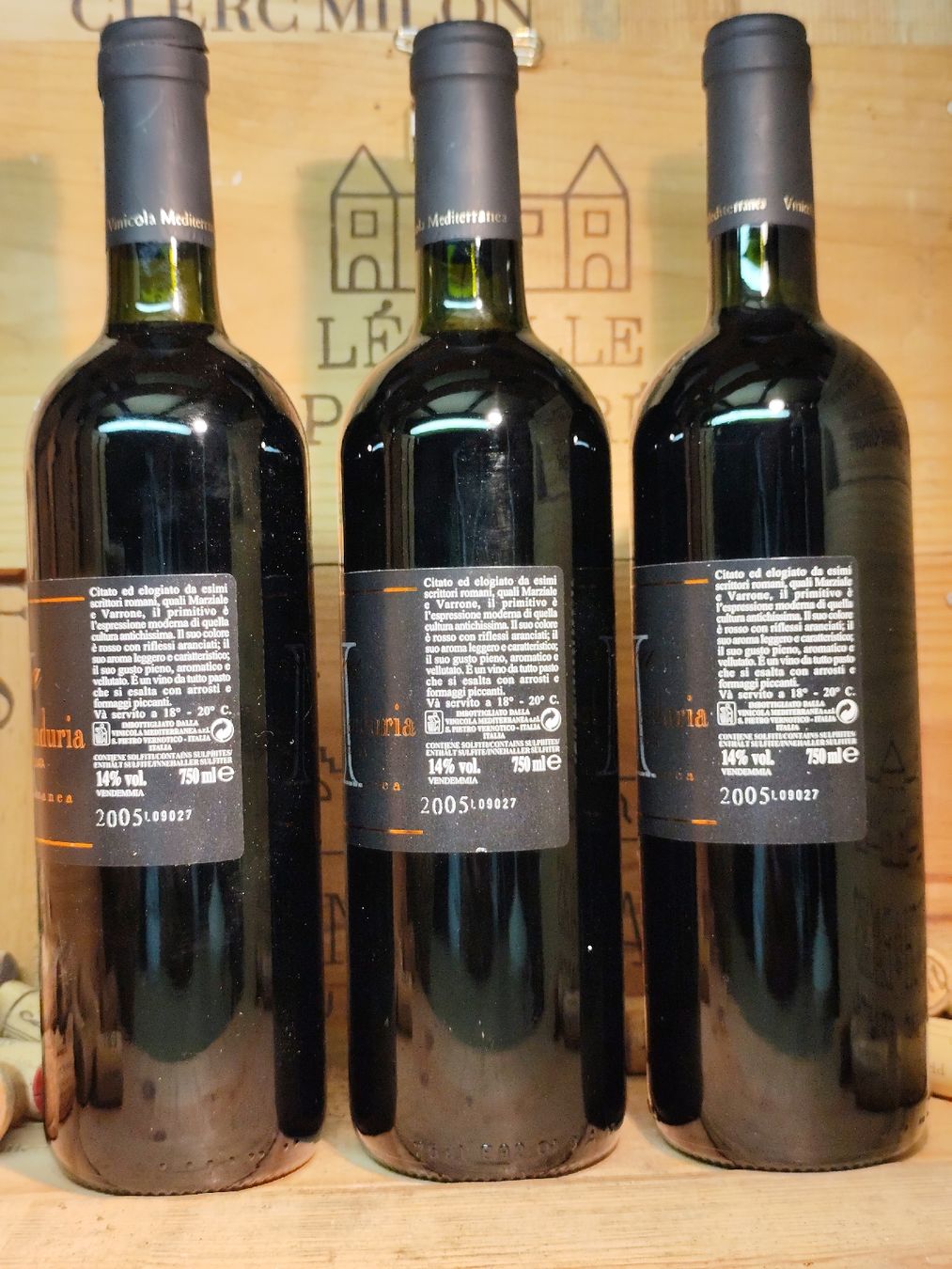 Vino: 3 x 2005 primitivo di manduria Il Duca – Nuovo e nell'imballaggio originale da Büsserach venduto da Vintage-vins 1