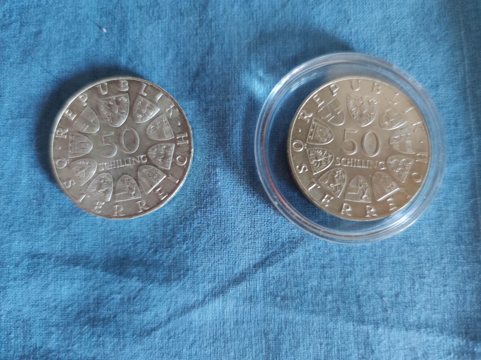 Tutti le monete: Silbermünzen 2 Stk 50 Schilling – Usato da Igis venduto da rog_6t78 1