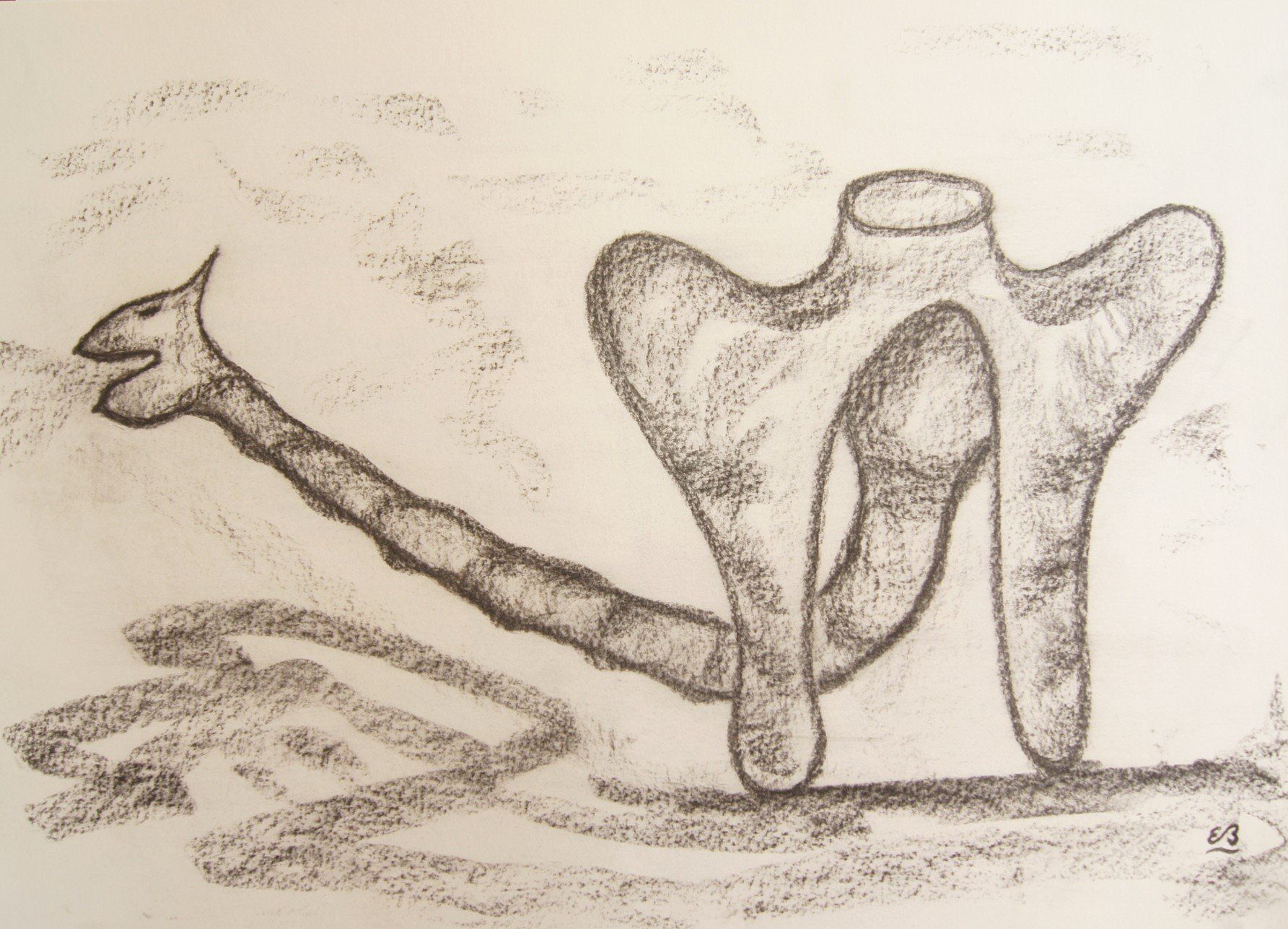 Dipinti: Gr. Zeichnung: Skulptur IV – Usato da Fribourg venduto da erw_68dx