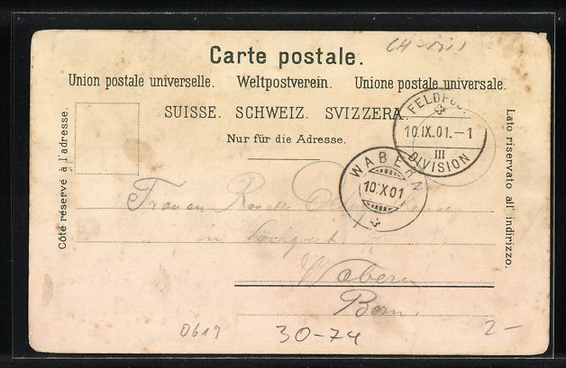 Foto, Lettere & Cartoline: Litho Soldatengruss, Schweizer Soldaten  – Usato da Berlin venduto da bartko-reher 1