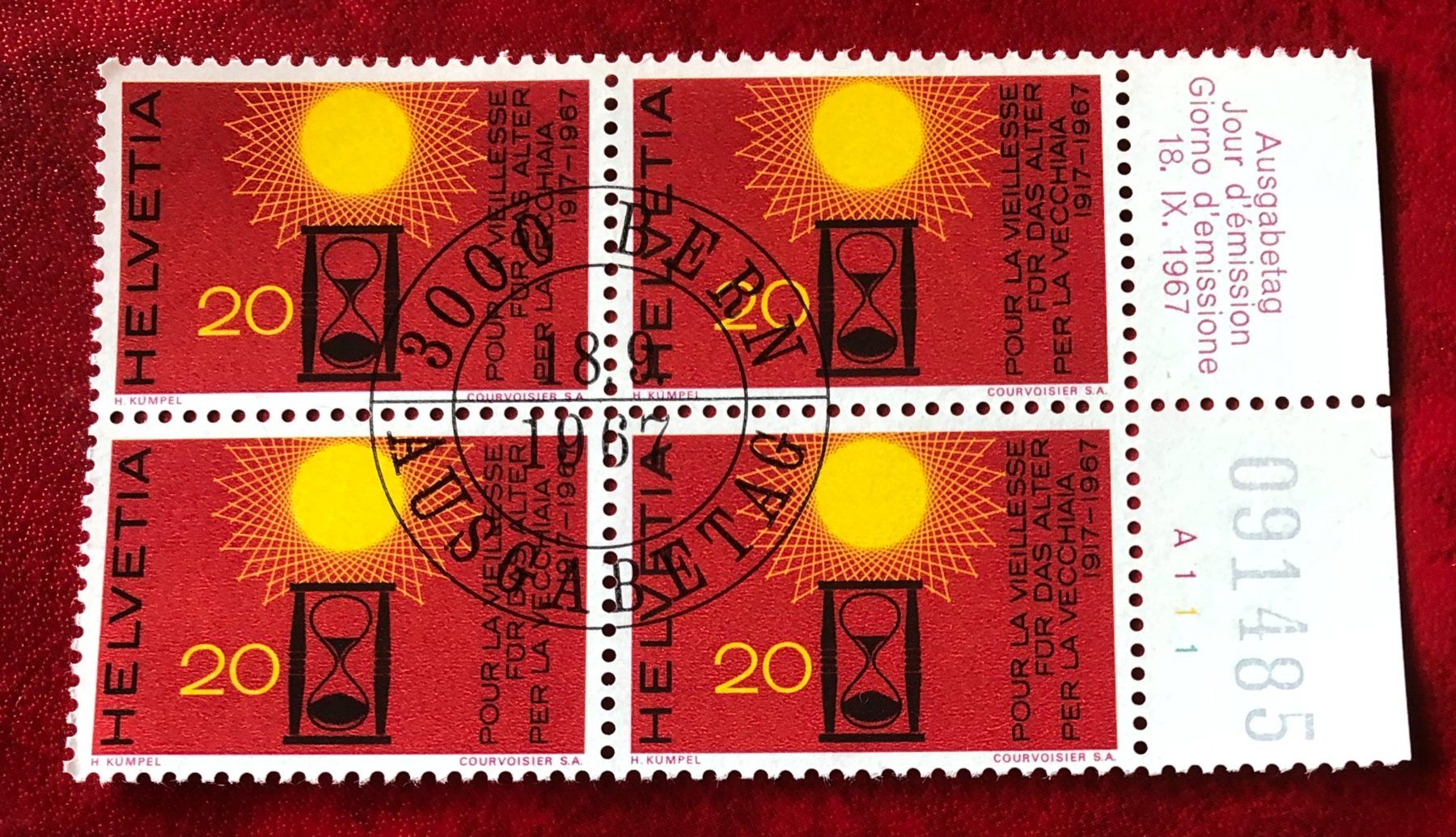 Tutti i francobolli: 4 er Block Nr.450 mit Stempel Bern – Usato da Aarau venduto da Billa007